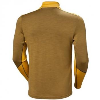 Helly Hansen Lifa Merino Midweight Half Zip Thermal Base Layer - Gold Yellow - Large