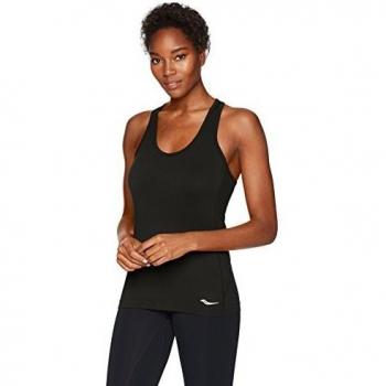 Saucony - Camiseta sin costuras para mujer, primavera/verano, Mujer, color Negro , tamaño medium