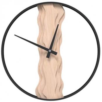 Reloj de pared de hierro y madera de roble marrón Ø35 cm vidaXL