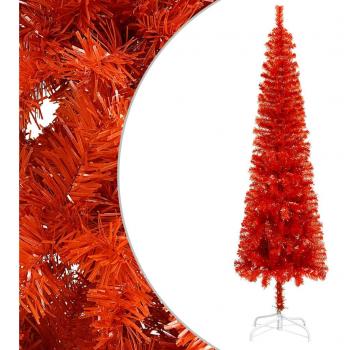 Árbol de Navidad delgado rojo 150 cm vidaXL