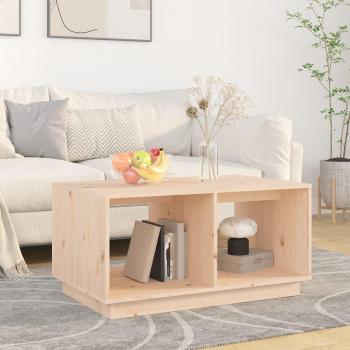 Mesa de centro de madera maciza de pino 80x50x40 cm Natural, Blanco, Gris - Mesita de Salón o Comedor o Auxiliar Mesa de Café