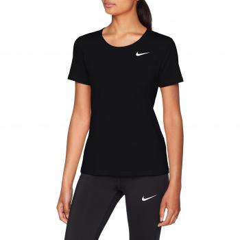 Nike W Np Top Ss All Over Mesh, Camiseta para Mujer, negro Talla XL