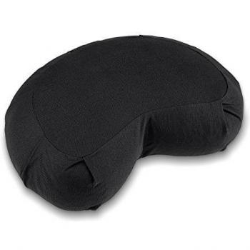 Lotuscrafts Cojin Zafu Meditación Media Luna SIDDHA - Altura 15 cm - Relleno de Espelta - Cubierta en Algodon Lavable- Cojin Suelo - Cojin Yoga Media Luna - Meditation Cushion - Certificado Gots