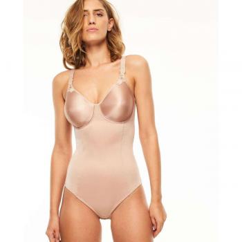 Body reductor Chantelle Hedona de tirantes con pespuntes en color negro talla D 90