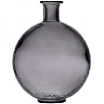 Jarrón Gris de Vidrio Reciclado 20 x 20 x 25 cm