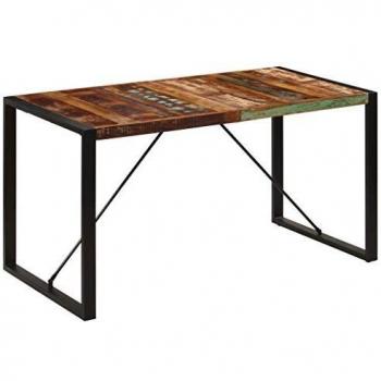 vidaXL Dining Table 140x70x75 cm Solid Reclaimed Wood