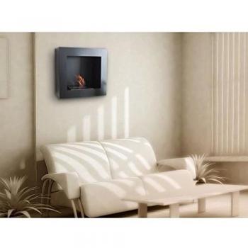 PURLINE BESTBIO AF-BB - Biochimenea de suelo o pared con regulador de llama, 2000W, Negro