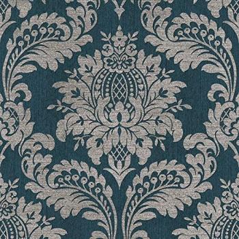 Teal & Gold Damask Wallpaper - Boutique Archive Collection - 10m x 52cm