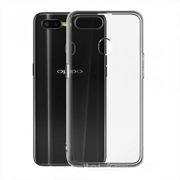 Muvit Pack OPPO AX7 Funda Cristal Soft Transparente + Protector de Pantalla Vidrio Templado Plano Marco Negro