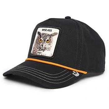 Gorra Negra Búho Goorin Bros Wise Owl 100 Snapback Cap