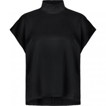 Drykorn Women's Black Blouse with Stand Collar, Model Alaria, Size 38