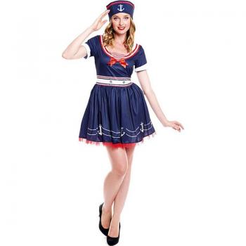 Disfraz de Marinera azul marino Pin Up para mujer