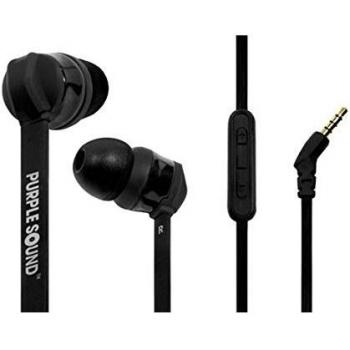 Purple Sound DG002 Tangle Free, Superior Bass Performance Earphones, Made for iPhone/iPad/iPod, with 3-Button Mic & Remote