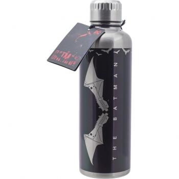 Botella de Agua Paladone Batman de Acero Inoxidable, 500 ml (17.5 fl oz), Licencia Oficial DC Comics