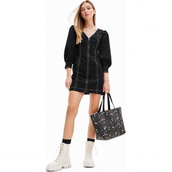 Vestido Desigual Mujer Slim con Cremallera