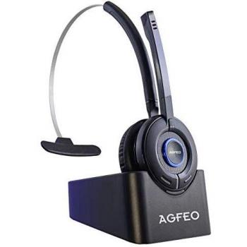 AGFEO 6101543 Auricular con micrófono Monoaural Diadema Negro - Auriculares con micrófono