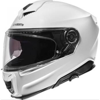 Casco Integral Schuberth S3 Homologado ECE 22.06 | Fibra de Vidrio y Carbono | Color Blanco Brillante | Talla 55 (S)