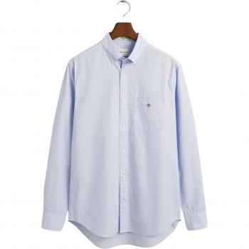 GANT Men's Regular Fit Long Sleeve Poplin Shirt - Light Blue - XXXL