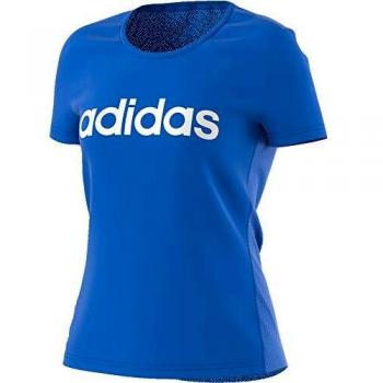 adidas W D2M Lo tee Camiseta, Mujer, azuglo/Blanco, 2XL
