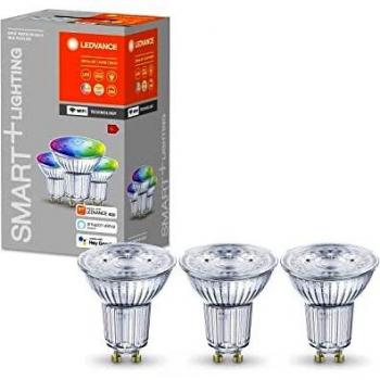 Bombillas LED Inteligentes GU10, Pack de 3, 5W, 350 lúmenes, RGBW y Tunable White (2700-6500K), Dimmables, con WiFi