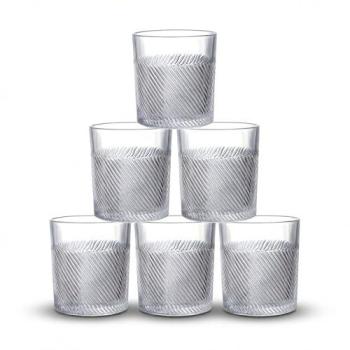 Set de 6 Vasos de Cristal Tallados para Agua y Whiskey 35cl - Modelos Aberdeen, Highland, Oban y Skye, Vidrio Transparente, Aptos para Lavavajillas y Microondas