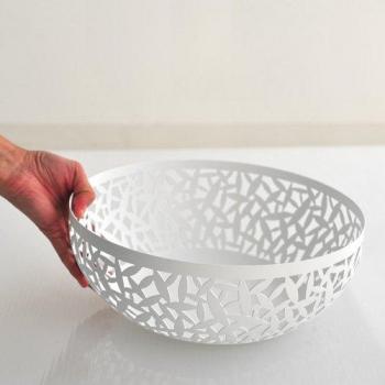 Cesta para Servir Cactus! Acero Inoxidable 29 cm Blanca
