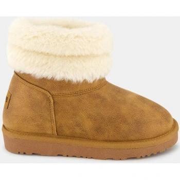 Botines de niña Mustang marrón con pelo en el tobillo