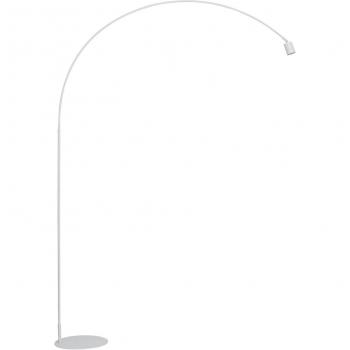 Lámpara de Pie Curva Maison en Metal Blanco con Luz Orientable GU10