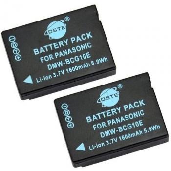 DSTE® 2x DMW-BCG10 Li-ion Batería para Panasonic DMW-BCG10E, DMW-BCG10PP and Panasonic Lumix DMC-ZS1, DMC-ZS3, DMC-ZS5, DMC-ZS6, DMC-ZS7, DMC-ZS8, DMC-ZS9, DMC-ZS10, DMC-ZS15, DMC-ZS19, DMC-ZS20, DMC-ZS25, DMC-ZX1, DMC-ZX3,DMC-3D1, DMC-SZ8, DMC-TZ6, DMC