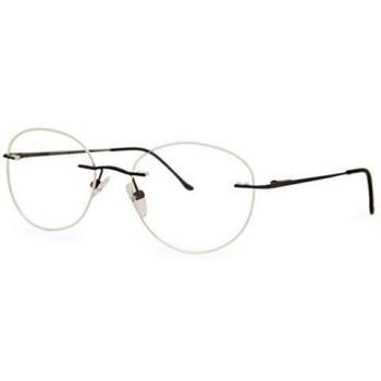SmartBuy Collection Oval Rimless Metal Men's Prescription Glasses - Grey, Size 49, Blue Light Block Available, Free Lenses