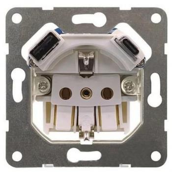 Enchufe Schuko 2P + Tt 16A con USB Tipo C BJC 18524-USBC