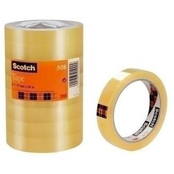 Cinta adhesiva Scotch 508 Transparente 66m x 19mm - Pack de 8 unidades