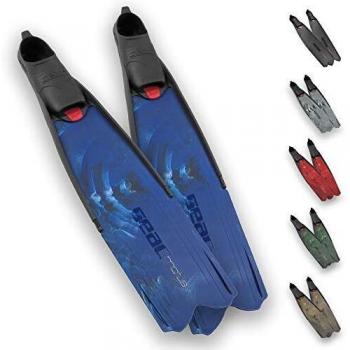 SEAC Motus Aletas largas de Buceo, Freediving y Pesca submarina, Adultos Unisex, Azul, 45/46