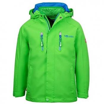 Trollkids Chaqueta Niños 3 en 1 Lofoten, Color Luz Verde/Azul Talla 14 años