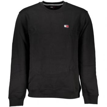 Tommy Hilfiger Men's Black Cotton Crew Neck Sweatshirt - Size L