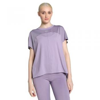 Camiseta de Fitness Puma Cloudspun Mix Mujer - Deportivo, Manga Corta, Poliéster Reciclado, Sostenible, Color Lila