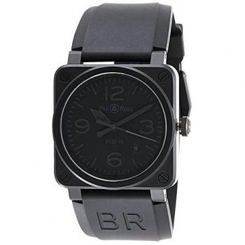 Bell & Ross Phantom Automatic Black Dial Black Rubber Mens Watch BR0392-PHANTOM-CE