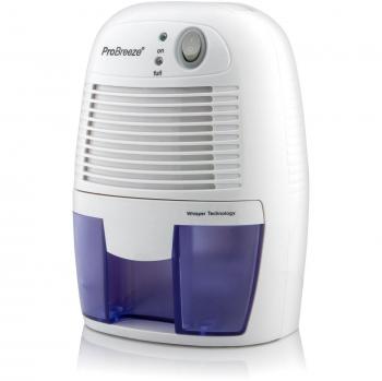 Pro Breeze Mini Deshumidificador 500ml Eléctrico con Tecnología Peltier, Silencioso, Apagado automático, Portátil con Depósito Extraíble. Absorbe la Humedad de Habitaciones y Baños Pequeños