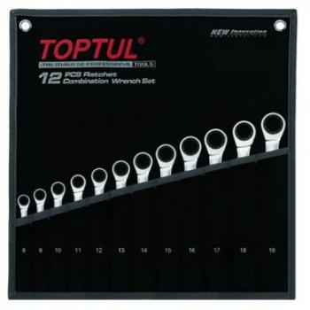Juego de llaves poligonales y boca trinquete TOPTUL GPAQ1202