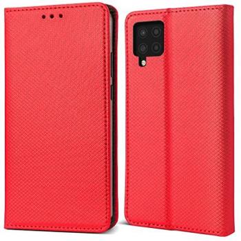 Funda Flip Cover Smart Magnética Rojo para Samsung A42 5G con Soporte y Cartera para Tarjetas
