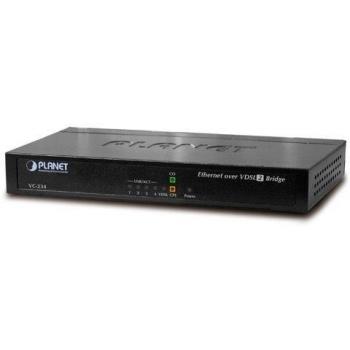 PLANET VC-234 VDSL2 Ethernet Bridge con 4 puertos LAN de 100/100 Mbps