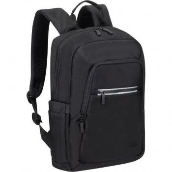 Mochila Eco para Portátil RivaCase Alpendorf 7523 de 13.3-14 Negra, Impermeable y Moderna en Plástico Reciclado