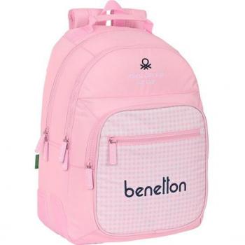 Mochila Escolar Doble Adaptable a Carro Benetton Vichy