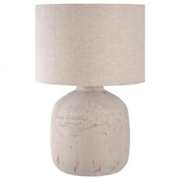 Lámpara de Mesa Bilby EPIKASA, Cerámica Beige, 30x30x46,5 cm