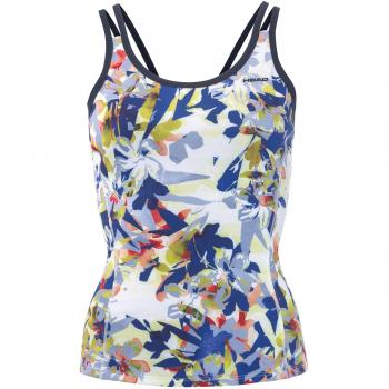 Head Vision Graphic Strap Camiseta de Tirantes, Mujer, Royal Blue/Yellow, Small