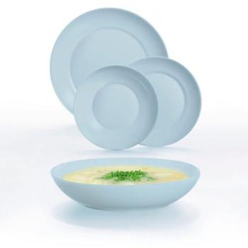 Vajilla Opal Luminarc Apy Paradise Azul 18 Piezas - Apta Microondas, Frigorífico y Lavavajillas - Resistente y Apilable para 6 Personas