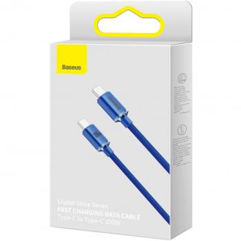 Baseus Crystal Shine Series cable USB Type C - USB Type C 100W 2m blue