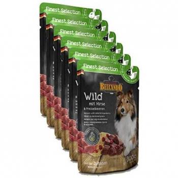 BELCANDO Venado con arándanos y mijo comida húmeda para perros