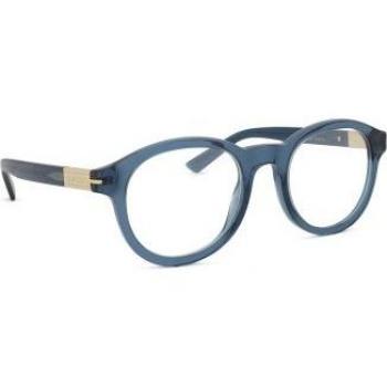 Gucci GG1503O 003 Round Blue Transparent Prescription Glasses Online Try-On Plastic