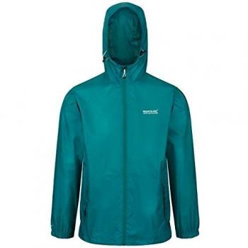 Regatta Pack-It III-Chaqueta Técnica Ligera, Impermeable Y Transpirable, con Capucha Plegable Y Costuras Selladas Jackets Waterproof Shell, Hombre, Olympic Teal, S